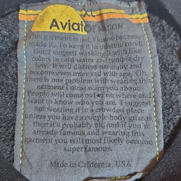 Rare Aviator Nation 5 Bolt Rainbow Graphic Boyfriend Sweatshirt XL - Picture 11 of 11